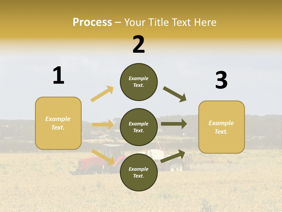 A Tractor Mounted Crop Sprayer In Action In A Wheatfield PowerPoint Template