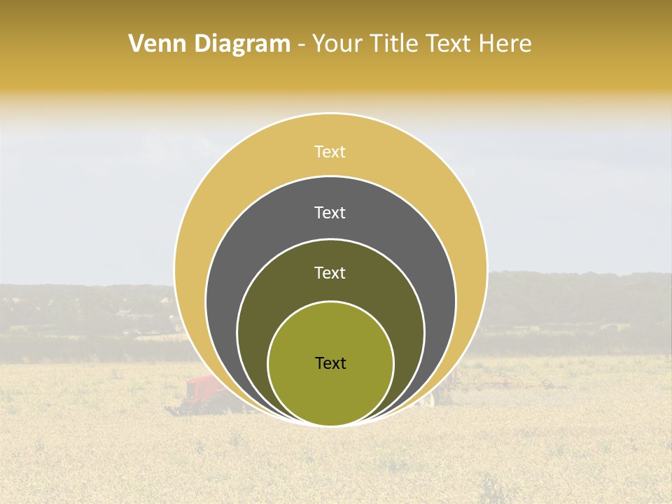 A Tractor Mounted Crop Sprayer In Action In A Wheatfield PowerPoint Template