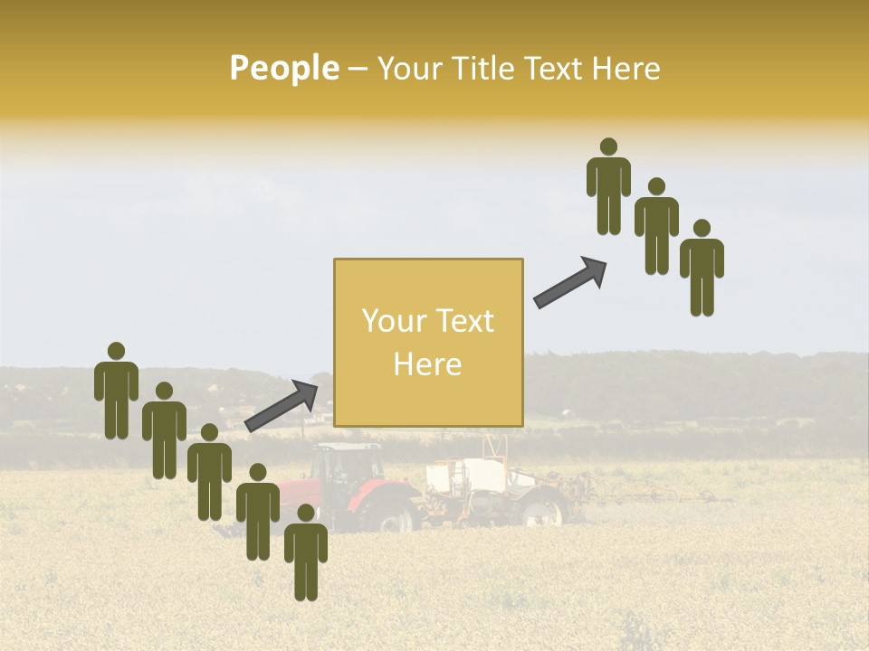 A Tractor Mounted Crop Sprayer In Action In A Wheatfield PowerPoint Template