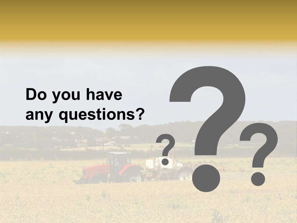 A Tractor Mounted Crop Sprayer In Action In A Wheatfield PowerPoint Template