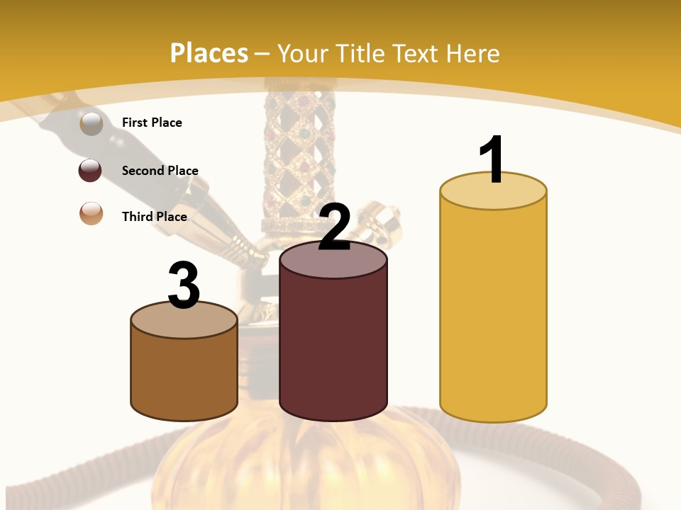 Hookah Isolated On White Background PowerPoint Template