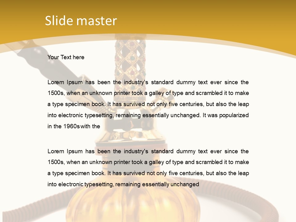 Hookah Isolated On White Background PowerPoint Template