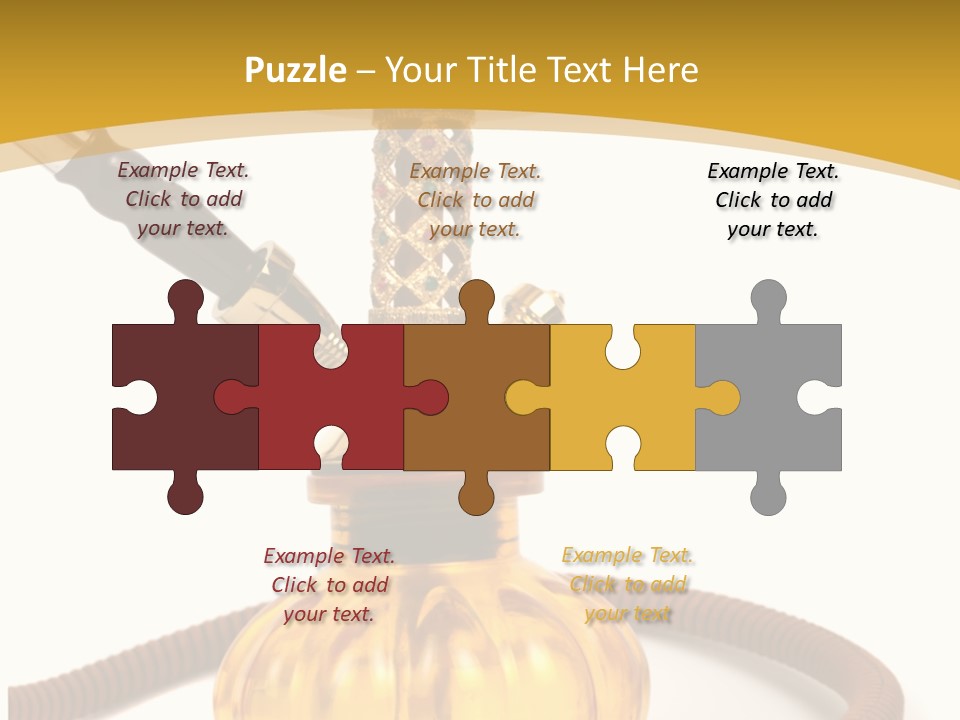 Hookah Isolated On White Background PowerPoint Template