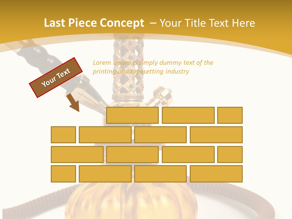 Hookah Isolated On White Background PowerPoint Template