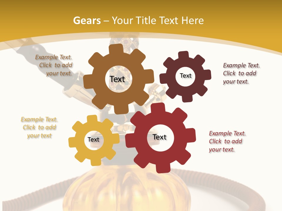 Hookah Isolated On White Background PowerPoint Template