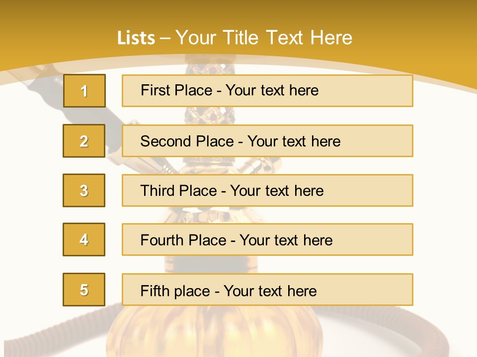 Hookah Isolated On White Background PowerPoint Template