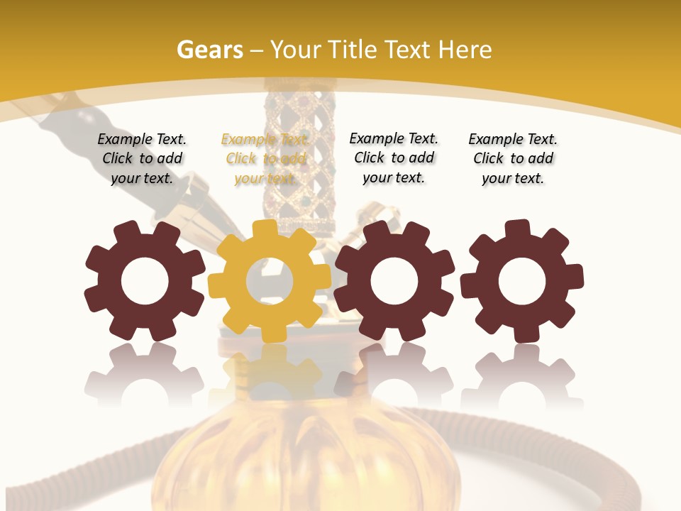 Hookah Isolated On White Background PowerPoint Template