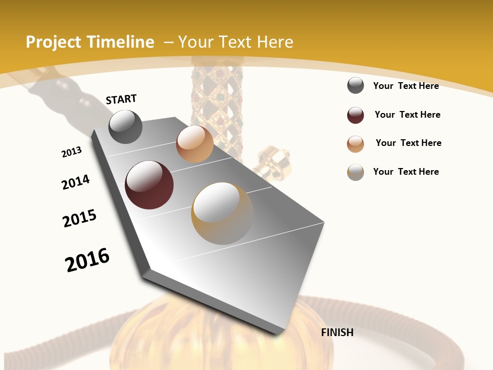 Hookah Isolated On White Background PowerPoint Template