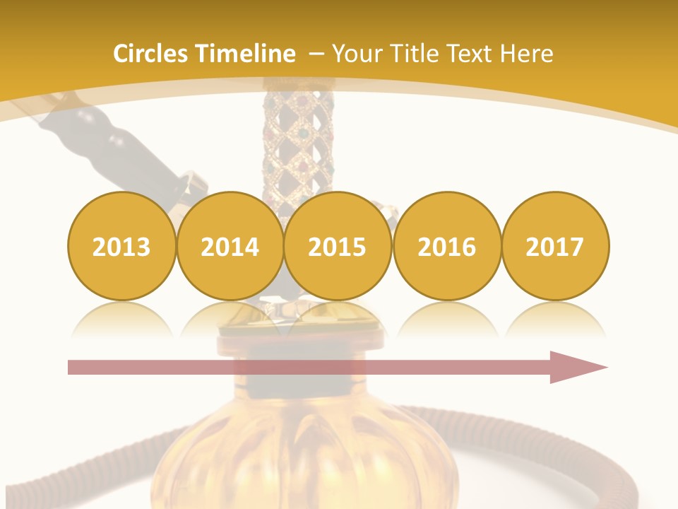 Hookah Isolated On White Background PowerPoint Template