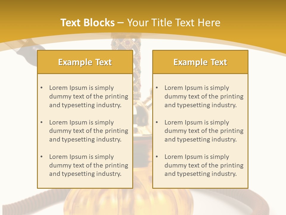 Hookah Isolated On White Background PowerPoint Template