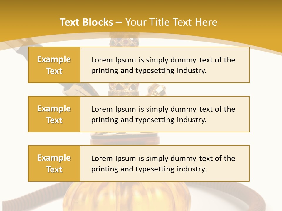 Hookah Isolated On White Background PowerPoint Template