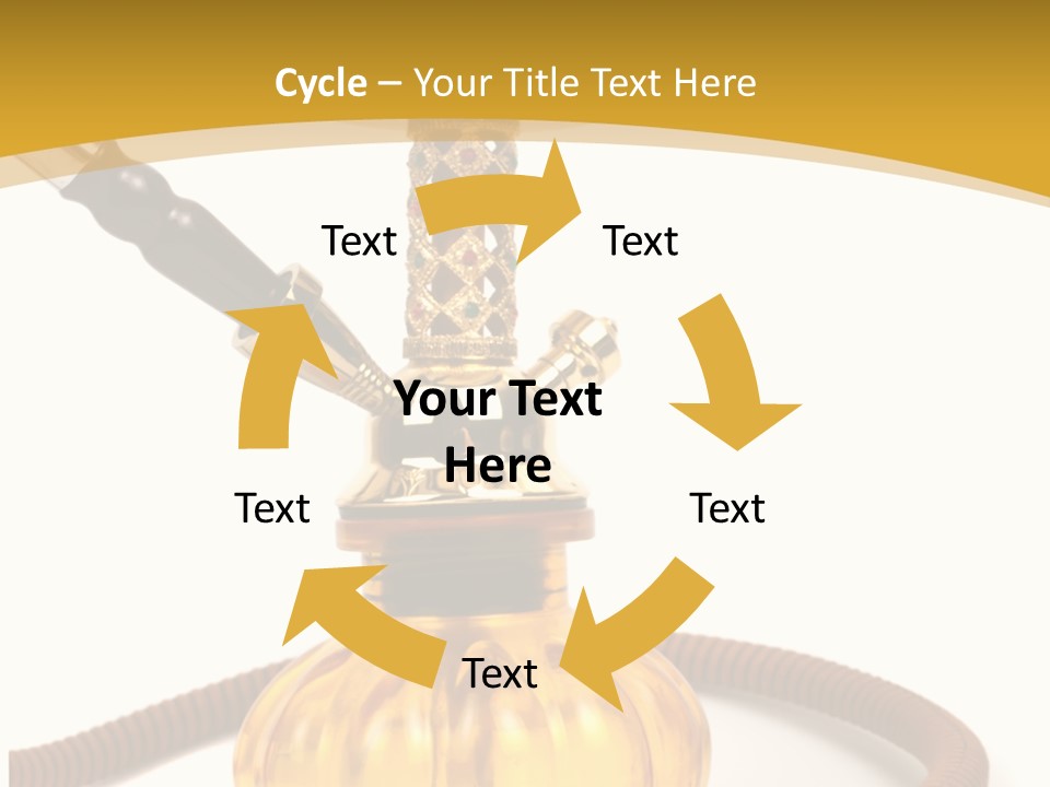 Hookah Isolated On White Background PowerPoint Template