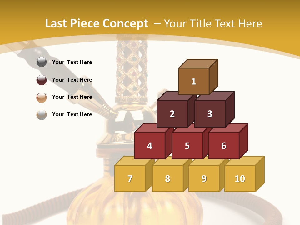 Hookah Isolated On White Background PowerPoint Template