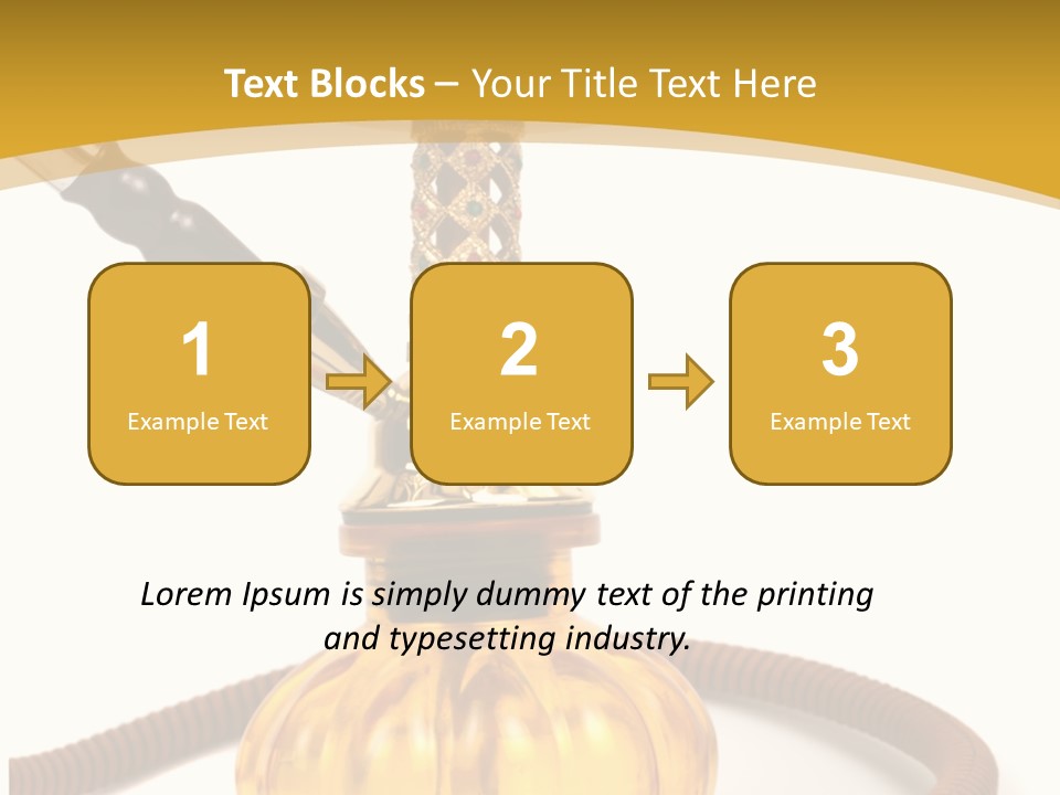 Hookah Isolated On White Background PowerPoint Template