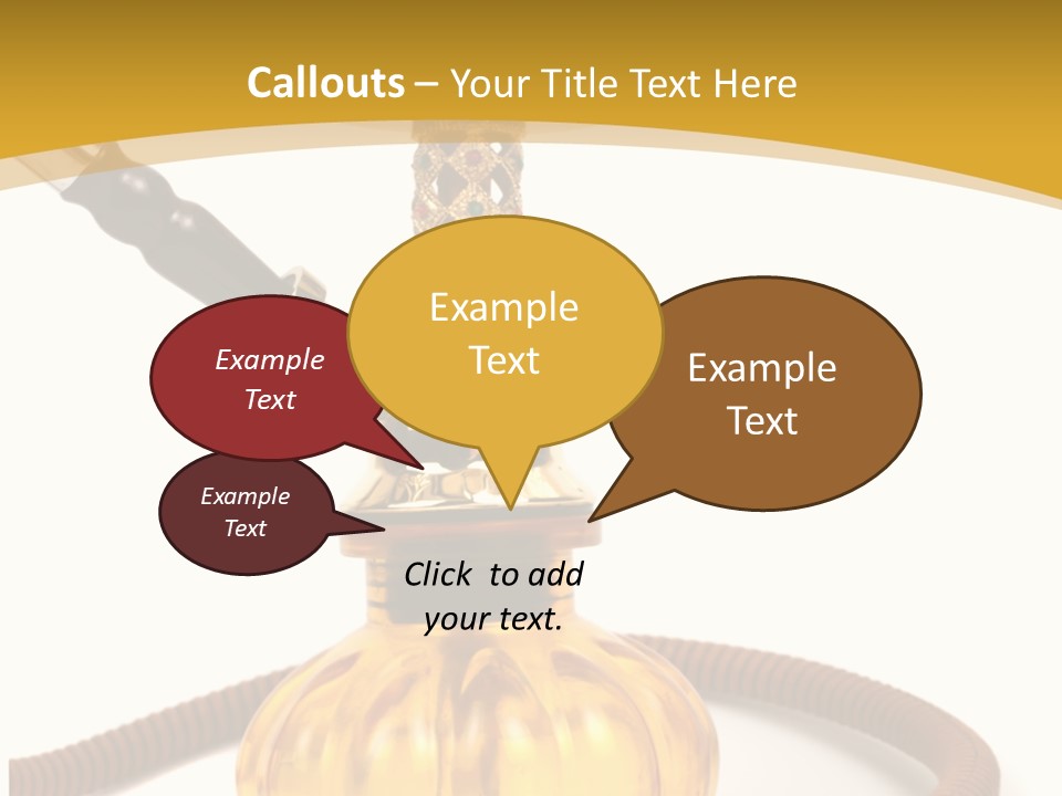 Hookah Isolated On White Background PowerPoint Template