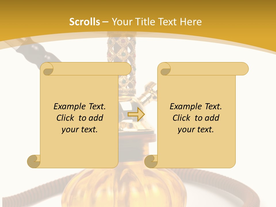 Hookah Isolated On White Background PowerPoint Template