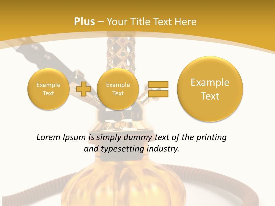 Hookah Isolated On White Background PowerPoint Template