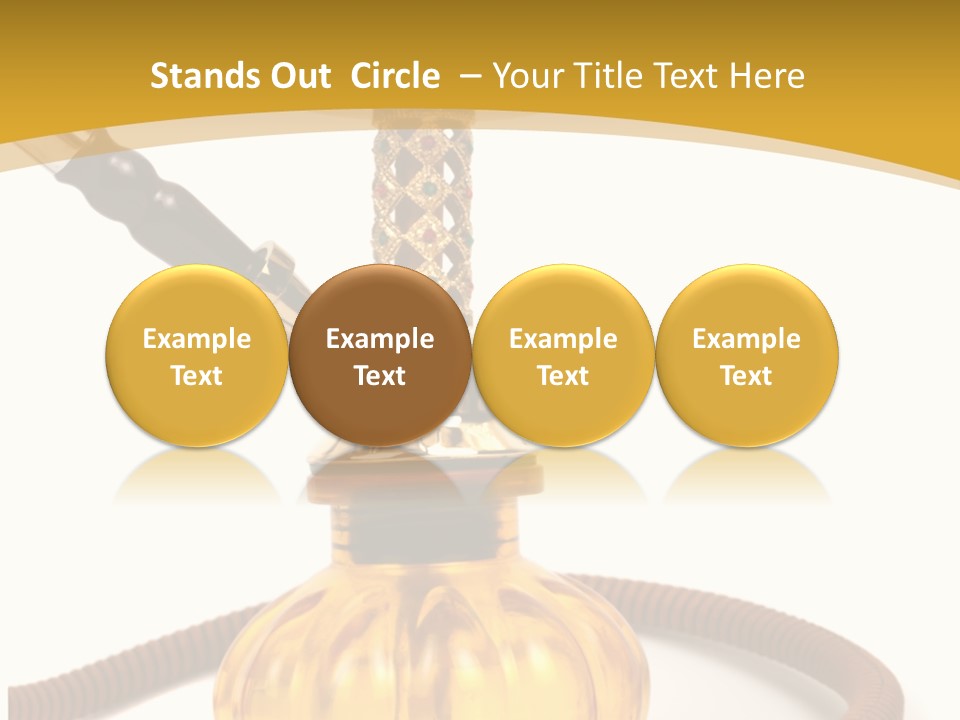 Hookah Isolated On White Background PowerPoint Template