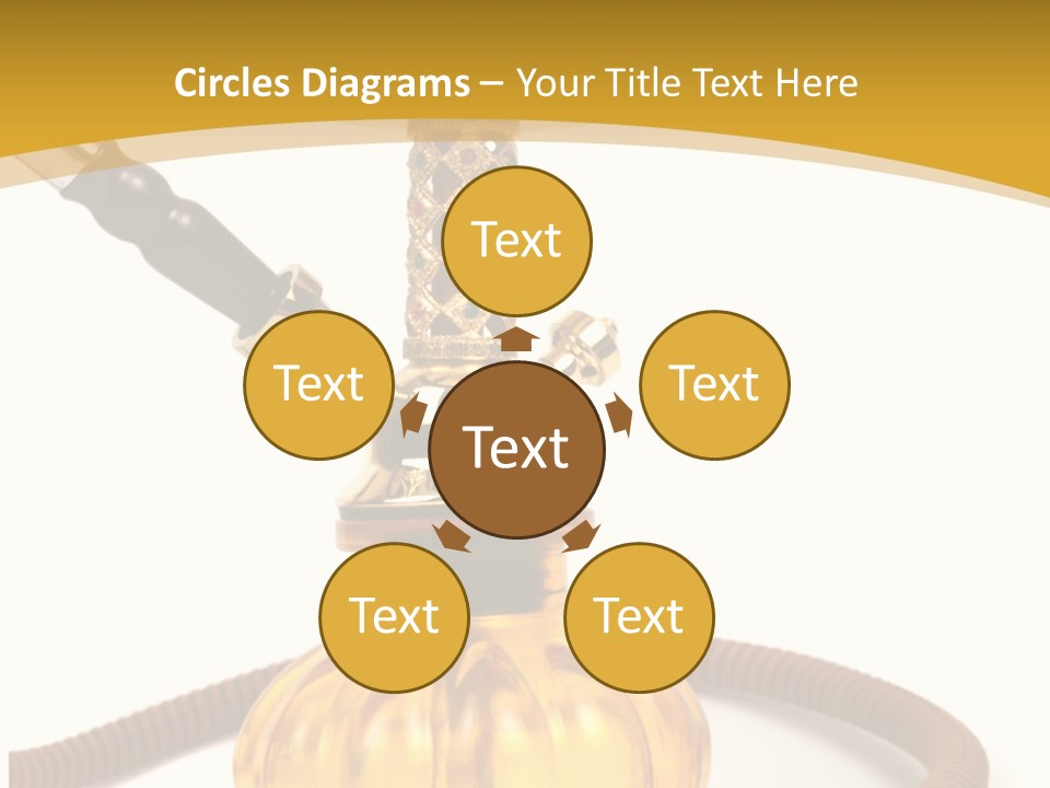 Hookah Isolated On White Background PowerPoint Template