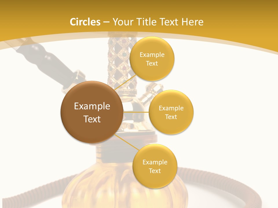 Hookah Isolated On White Background PowerPoint Template