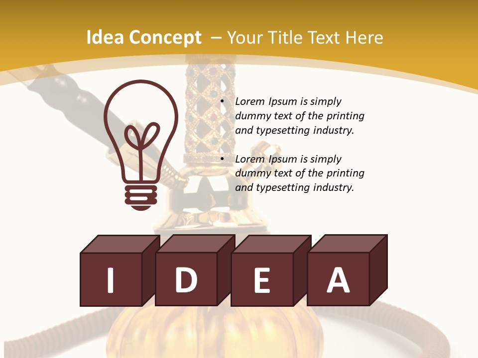 Hookah Isolated On White Background PowerPoint Template