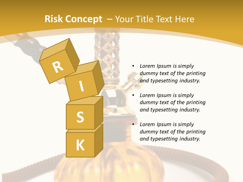 Hookah Isolated On White Background PowerPoint Template