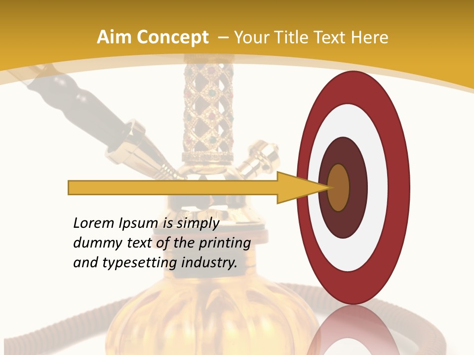 Hookah Isolated On White Background PowerPoint Template