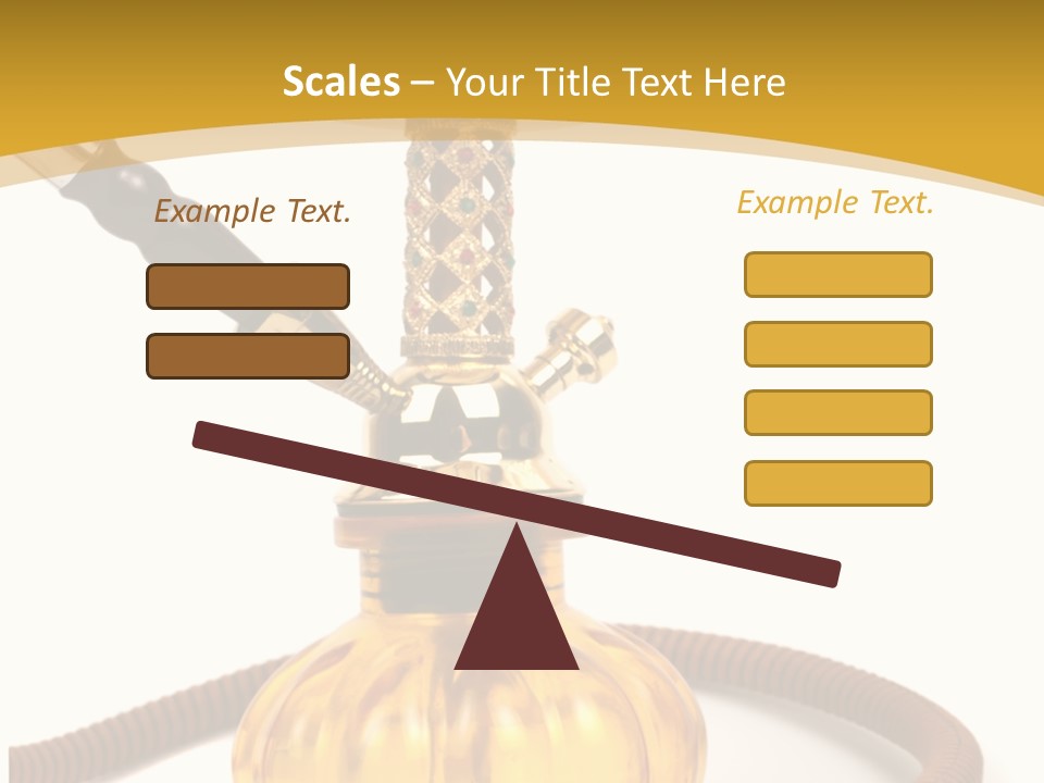 Hookah Isolated On White Background PowerPoint Template