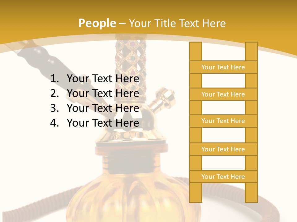 Hookah Isolated On White Background PowerPoint Template