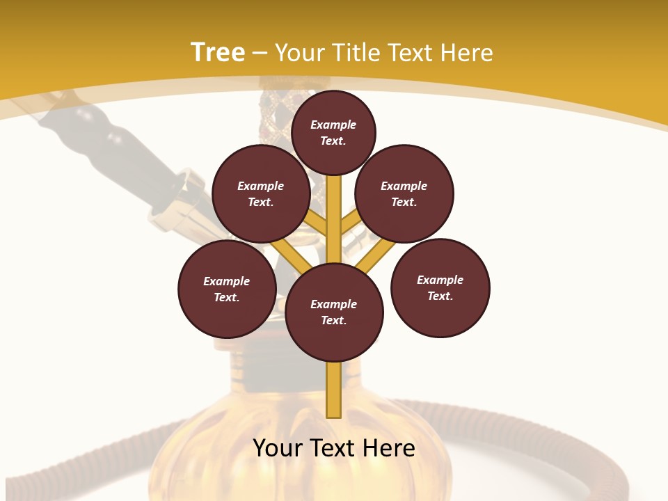 Hookah Isolated On White Background PowerPoint Template