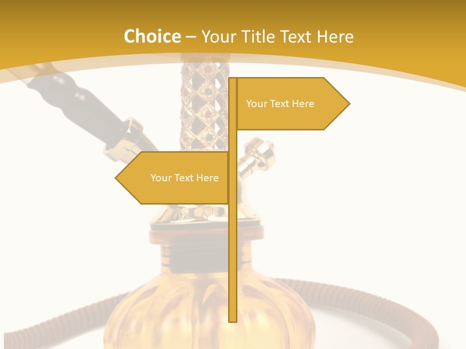 Hookah Isolated On White Background PowerPoint Template