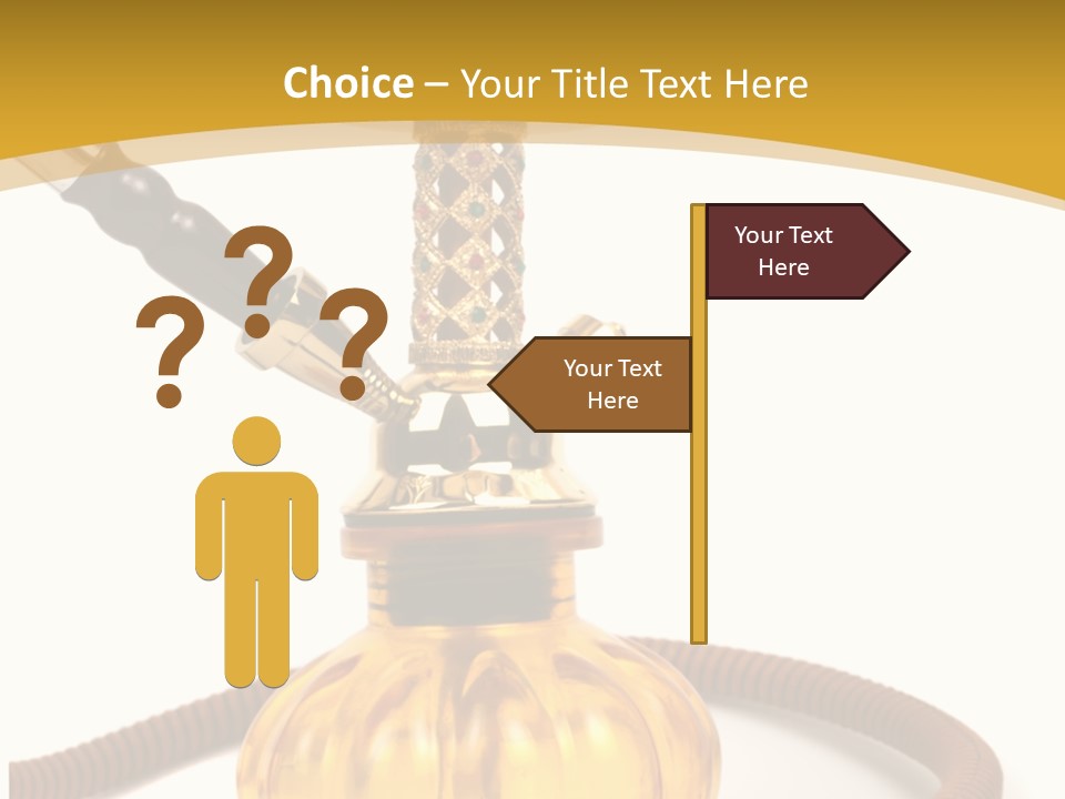 Hookah Isolated On White Background PowerPoint Template