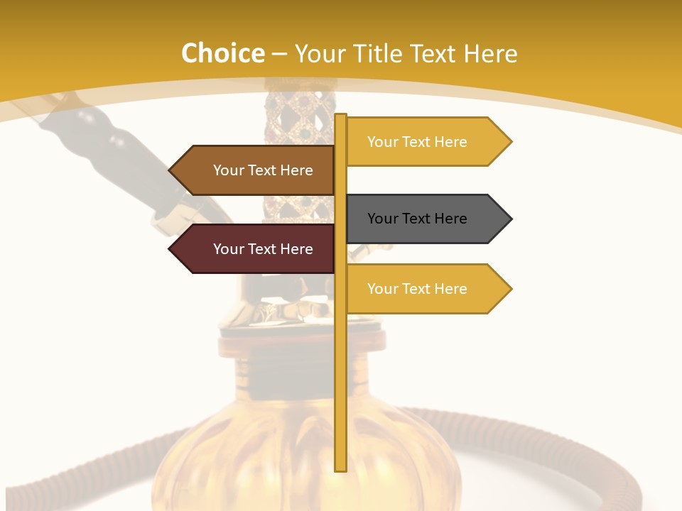 Hookah Isolated On White Background PowerPoint Template