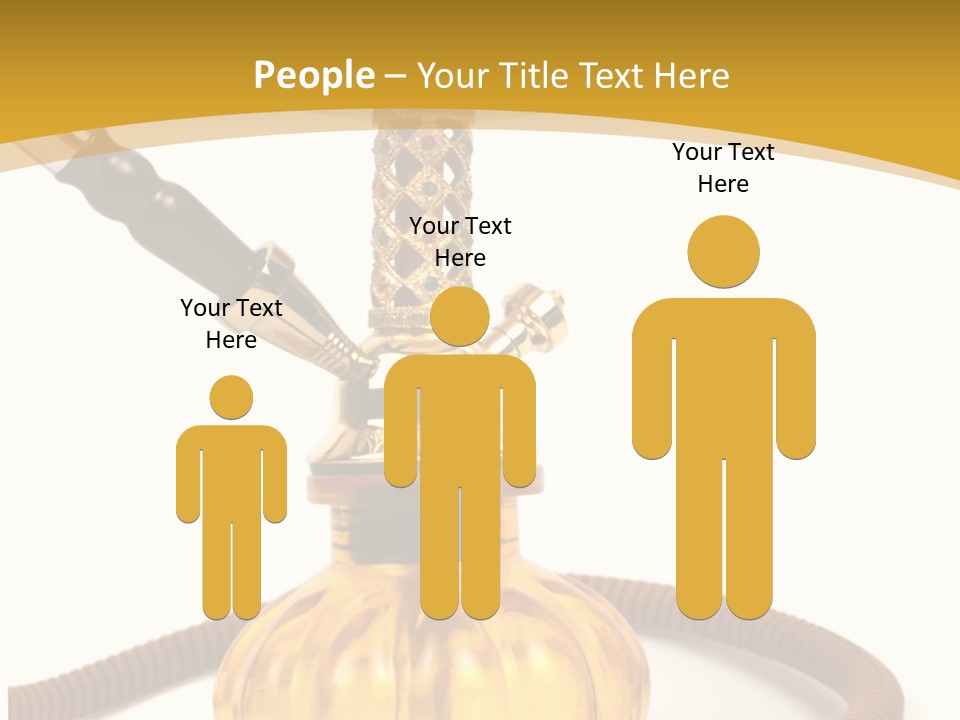 Hookah Isolated On White Background PowerPoint Template