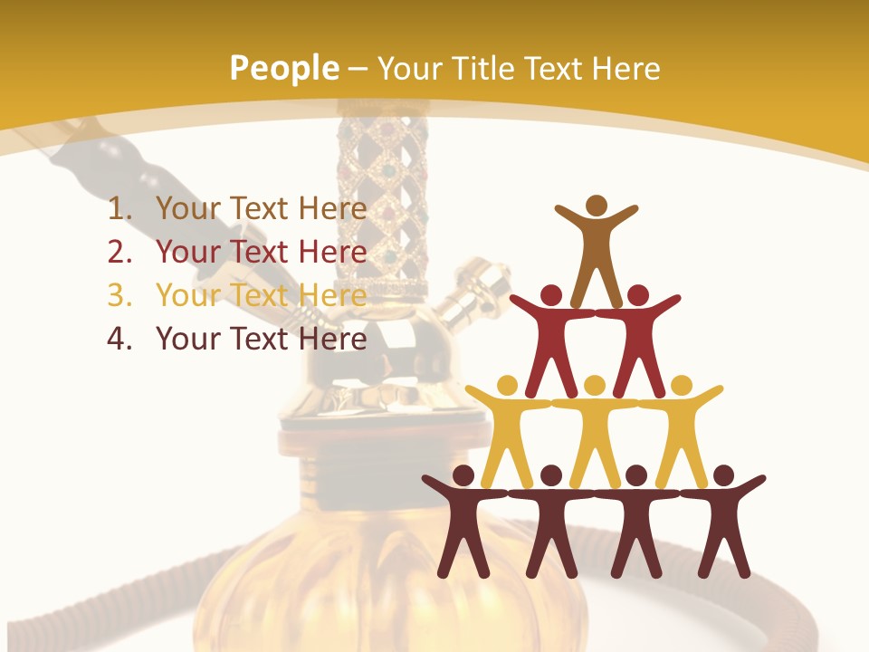 Hookah Isolated On White Background PowerPoint Template