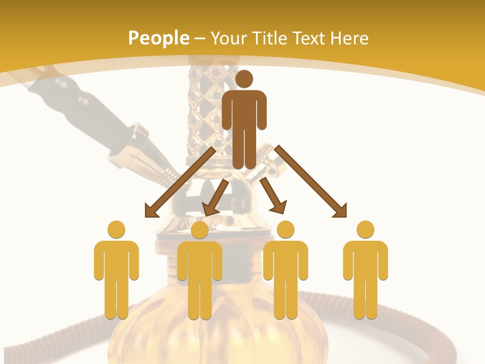 Hookah Isolated On White Background PowerPoint Template