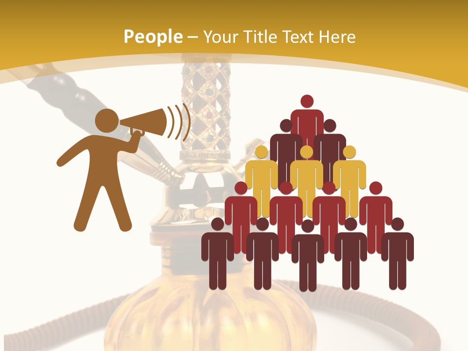 Hookah Isolated On White Background PowerPoint Template