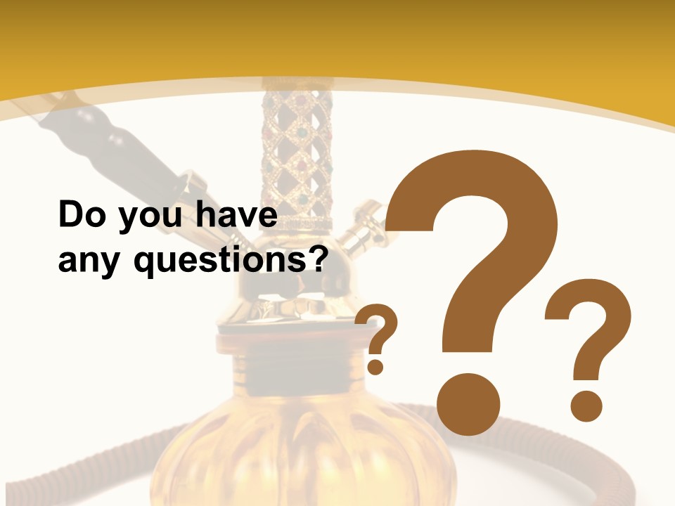 Hookah Isolated On White Background PowerPoint Template