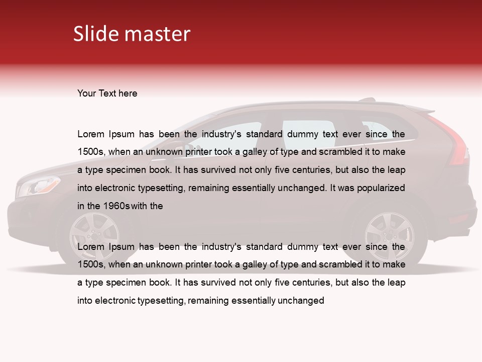 Luxury Suv Isolated On White Background PowerPoint Template