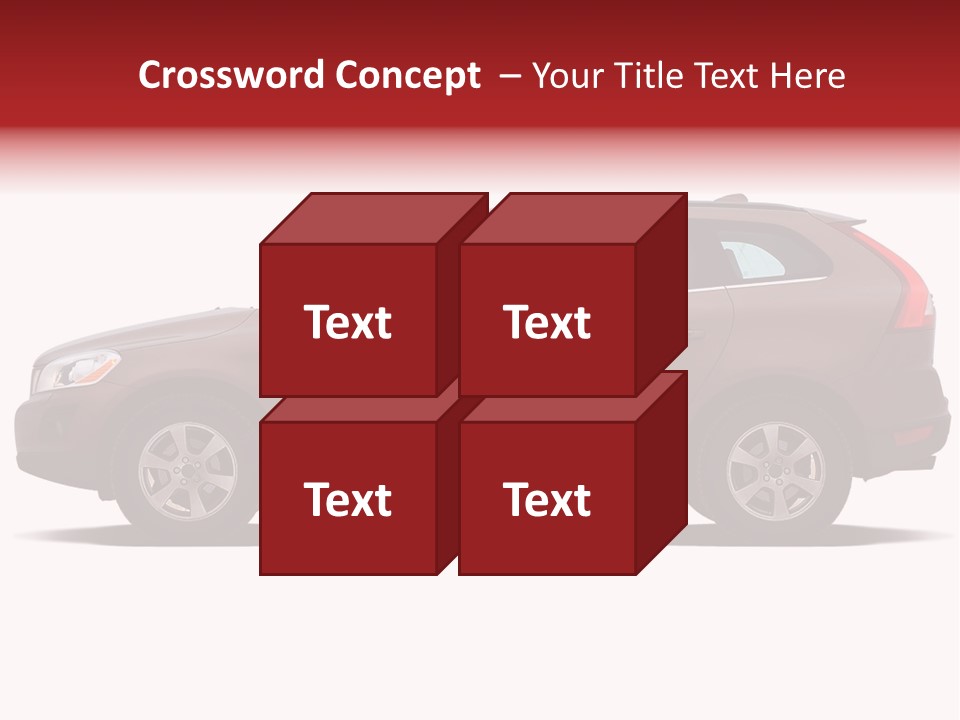 Luxury Suv Isolated On White Background PowerPoint Template