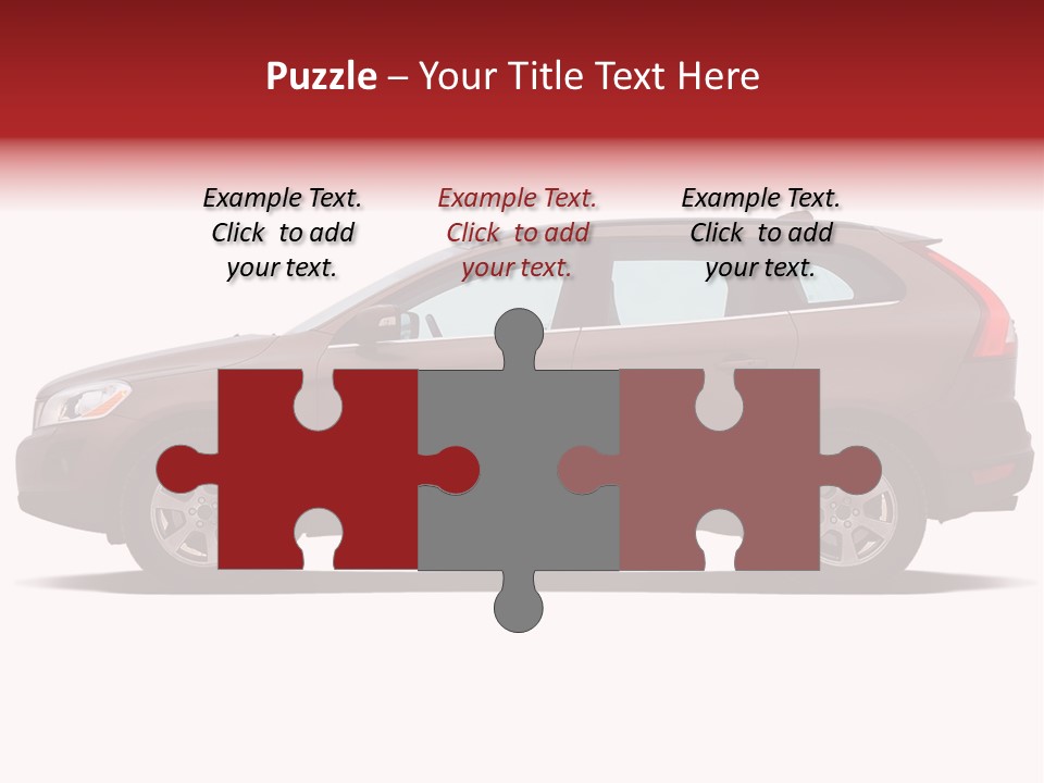 Luxury Suv Isolated On White Background PowerPoint Template