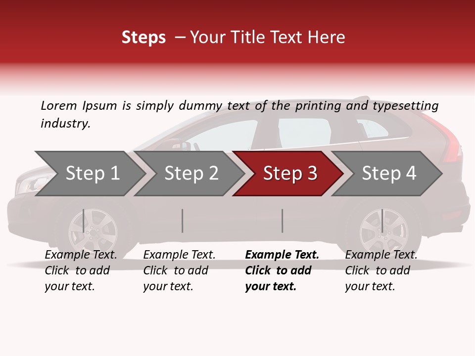 Luxury Suv Isolated On White Background PowerPoint Template