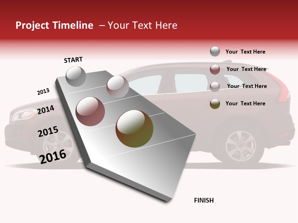 Luxury Suv Isolated On White Background PowerPoint Template