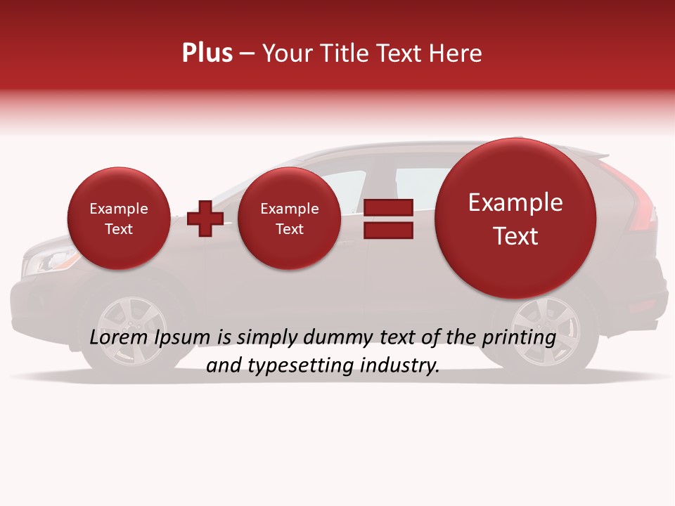 Luxury Suv Isolated On White Background PowerPoint Template