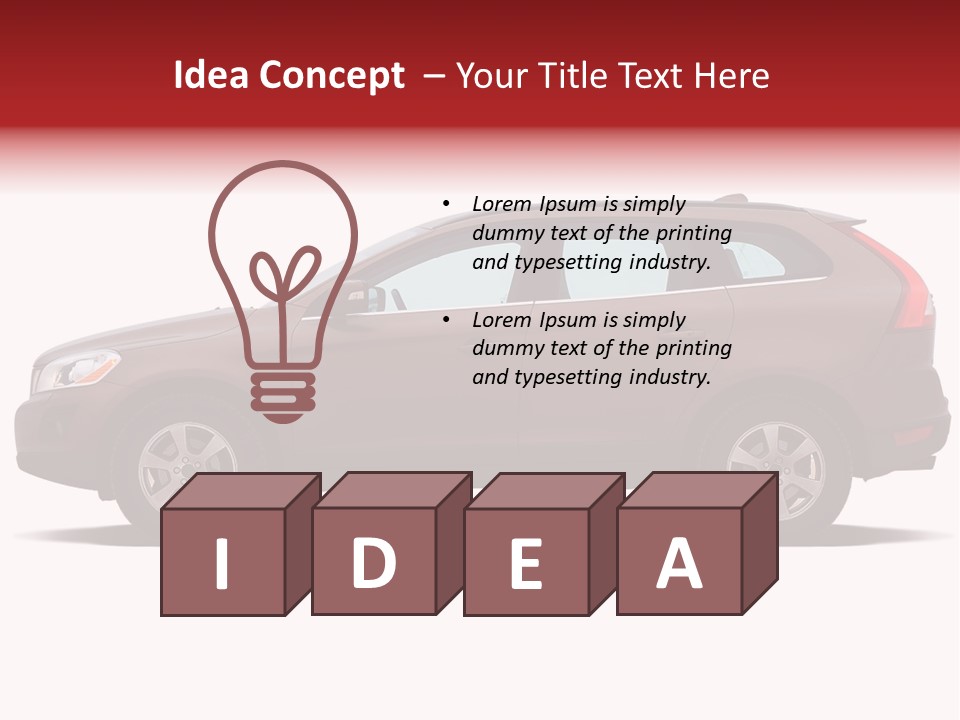 Luxury Suv Isolated On White Background PowerPoint Template