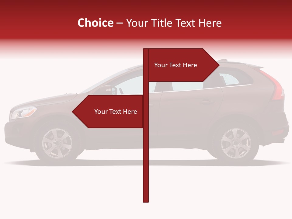 Luxury Suv Isolated On White Background PowerPoint Template