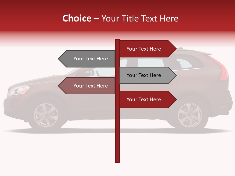 Luxury Suv Isolated On White Background PowerPoint Template