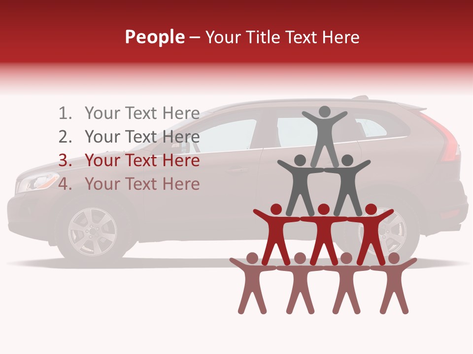 Luxury Suv Isolated On White Background PowerPoint Template