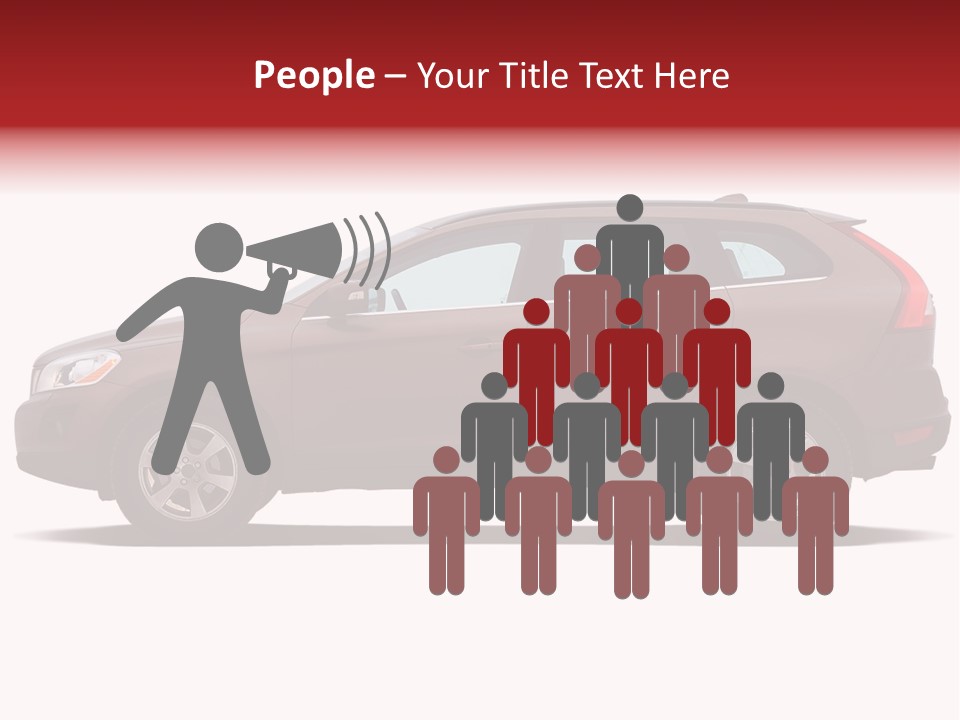 Luxury Suv Isolated On White Background PowerPoint Template