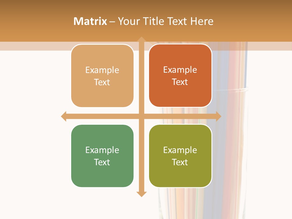 Many Multicolored Tubules In Glass Against The White Background PowerPoint Template